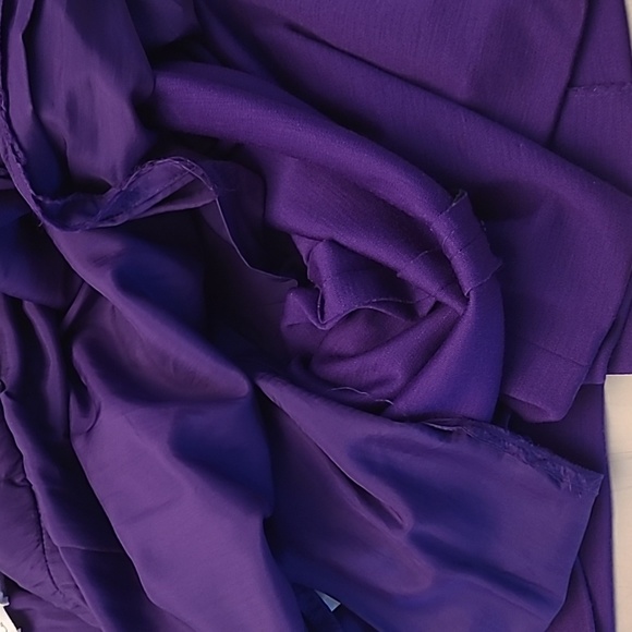 FLAWED VTG Carolyne Roehm Bergdorf Goodman 1960s Purple Faux Wrap Dress - Picture 13 of 17